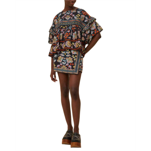 FARM Rio flowery mini skirt