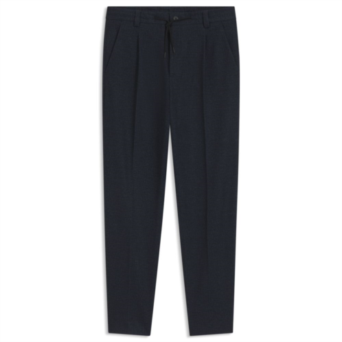 HUGO modern-fit pants in micro-printed stretch fabric