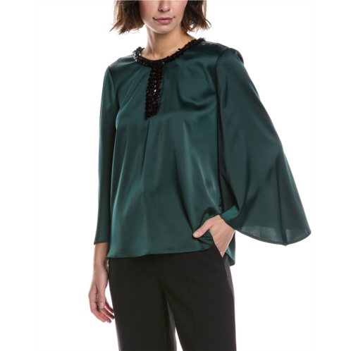 Anne Klein slit front flutter sleeve top