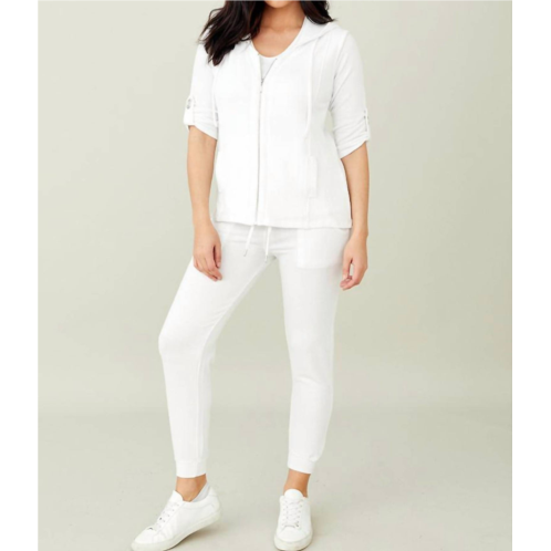 French kyss soft stretch hooded vest in bleach