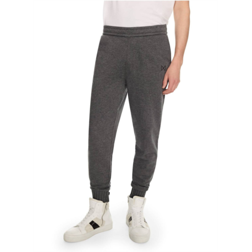 ON THIS DAY sweater-rib knit cuff sweatpants in charcoal heather