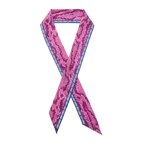 Jimmy Choo logo silk scarf