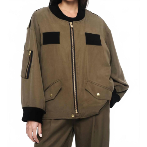 Smythe oversized bomber jacket in canteen