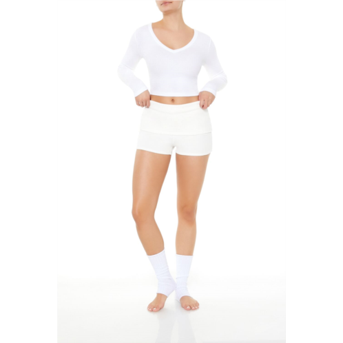 Forever 21 foldover biker shorts