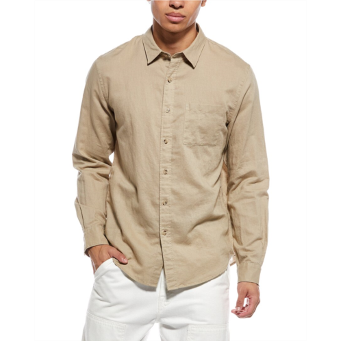 Vince linen-blend button-down shirt