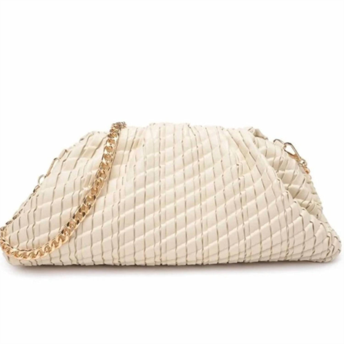Urban Expressions womens veronica clutch bag in oatmilk