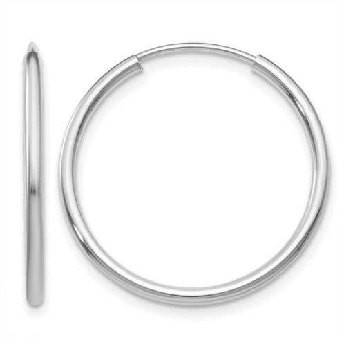 Diamond2Deal 14k gold 1.50mm polished round hoop earrings 20 mm