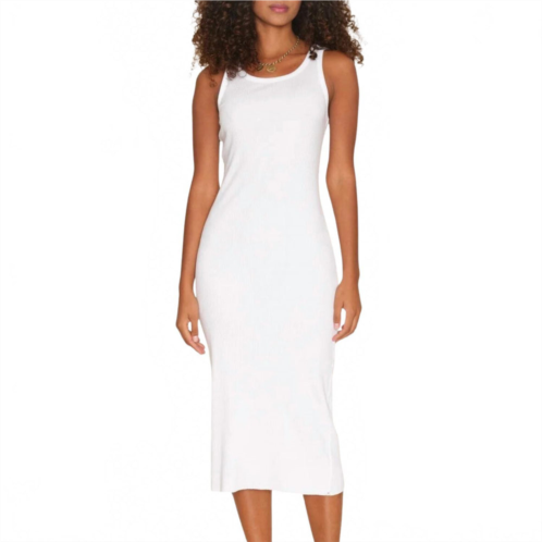 XIRENA womens ashleigh rib dress in white