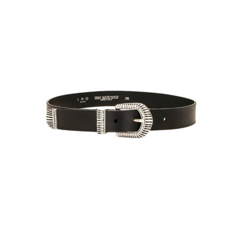 IRO womens andily leather belt in black