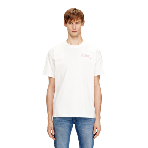 Diesel regular cotton t-shirt with embroidery