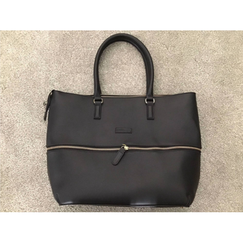 SWISSGEAR womens expandable tote bag with removable laptop sleeve in black