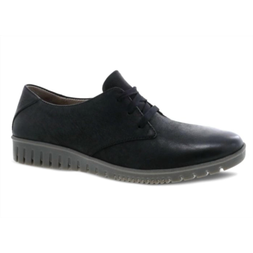 Dansko womens libbie burnished calf shoe in black