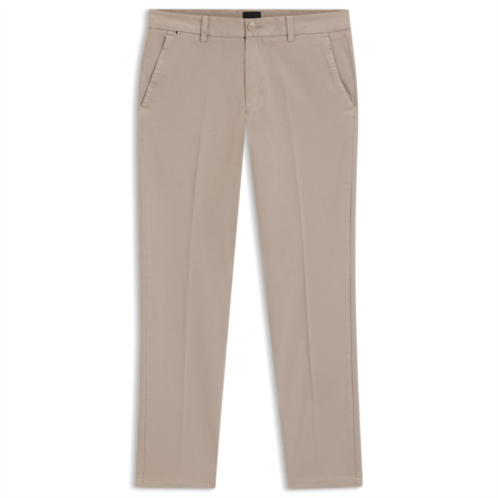 BOSS slim-fit trousers in stretch-cotton twill
