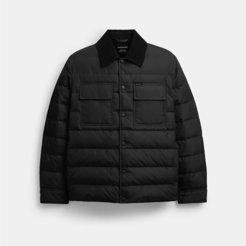 Coach Outlet lightweight shirt down jacket in recycled polyester