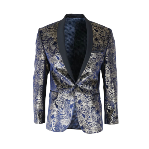 TruClothing velvet paisley floral blazer tuxedo jacket dinner suit tux