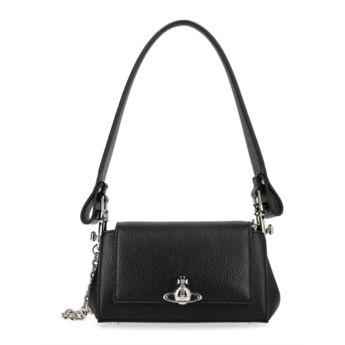 VIVIENNE WESTWOOD hazel textured polyurethane orb shoulder bag