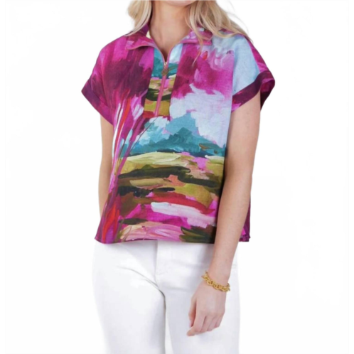 Emily McCarthy poppy pullover top in bellamy sunset