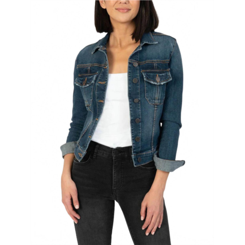 KUT FROM THE KLOTH amelia denim jacket in dark wash