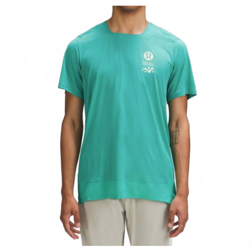 Lululemon fast and free road to trail short sleeve - plus in blue