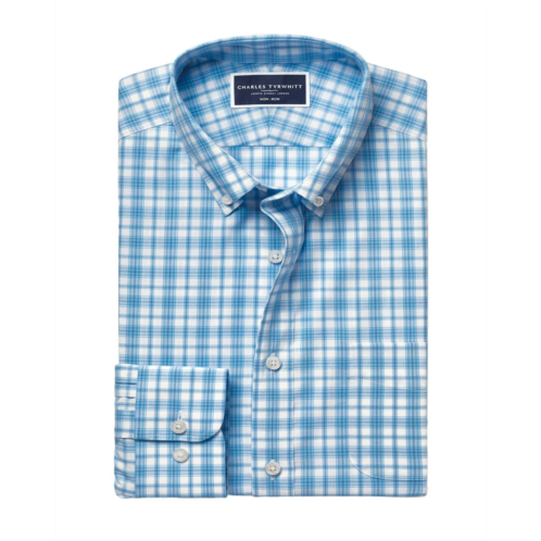 Charles Tyrwhitt non-iron stretch check wool shirt