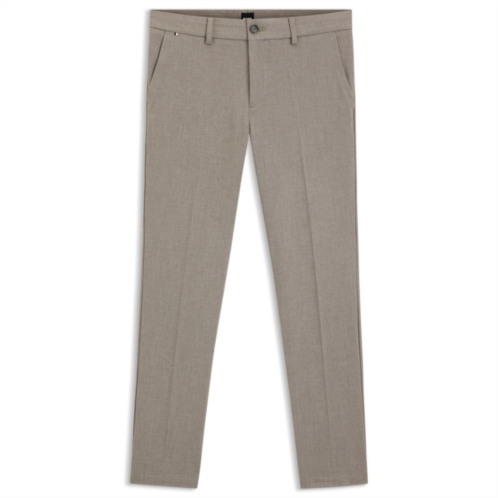 BOSS slim-fit trousers in brushed herringbone