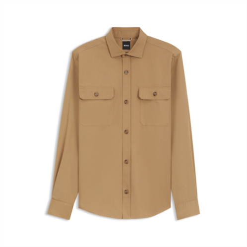 BOSS heritage casual-fit shirt in compact cotton poplin