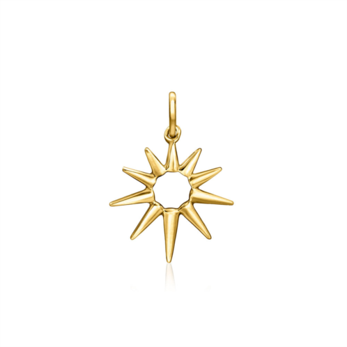 RS Pure by ross-simons italian 14kt yellow gold sun charm