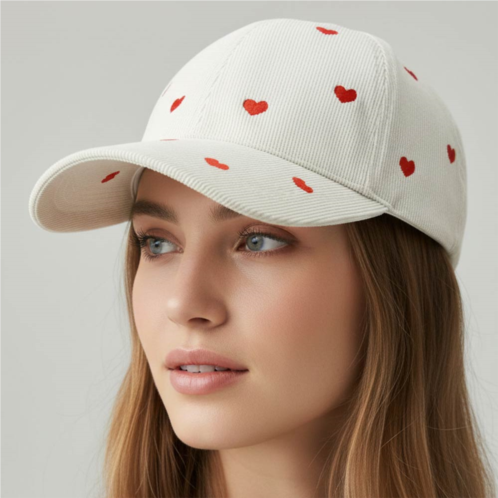 FASHNZFAB heart embroidery pattern baseball cap