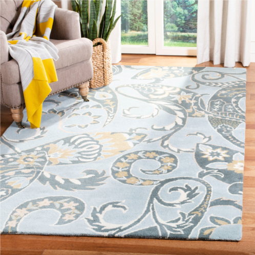 Safavieh wyndam area rug blue / multi transitional style