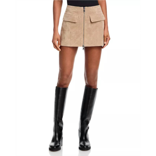 BLANKNYC suede mini skirt in latte frappe