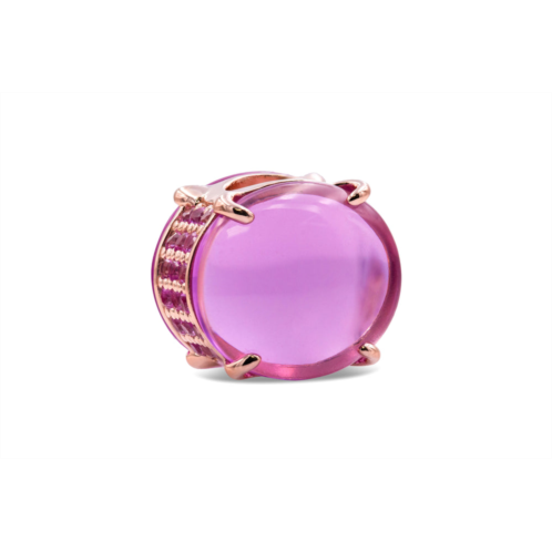 Pandora colours pink oval cabochon charm -
