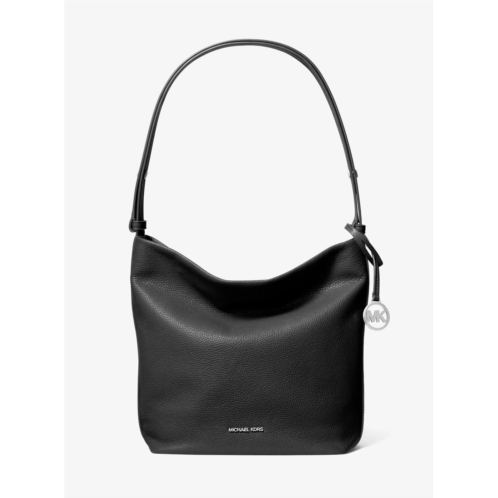 Michael Kors Outlet roey medium pebbled leather bucket messenger bag