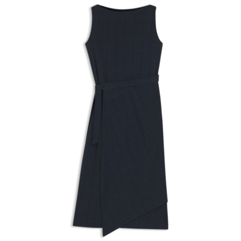 BOSS slim-fit checked jersey dress with belt