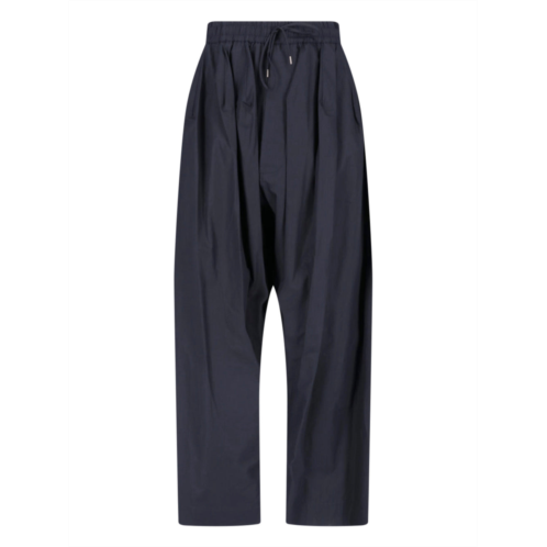 VIVIENNE WESTWOOD black cotton wide-leg pants