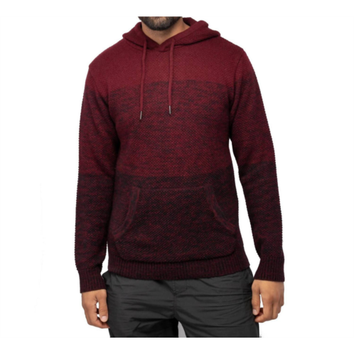 XRAY extra fine fiber hooded sweater in burgundy
