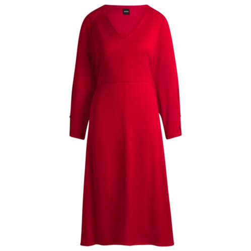 BOSS v-neck dress with button cuffs