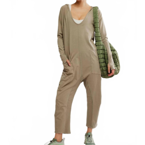 Free People hot shot long sleeve onesie in sage stone