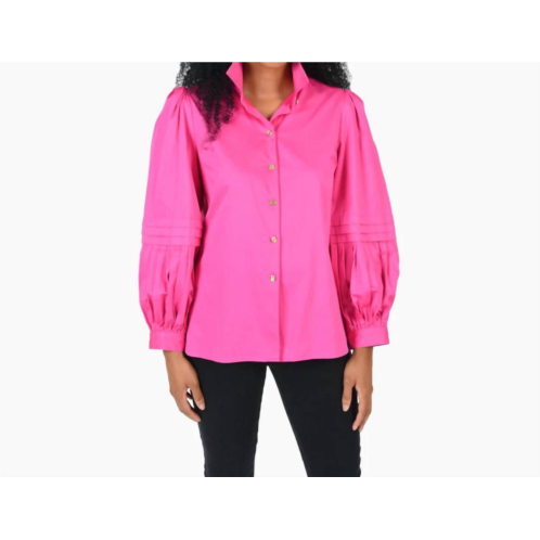 Emily McCarthy oxford top in fuchsia
