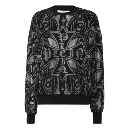 PHILIPP plein fleece sweatshirt gothic plein strass