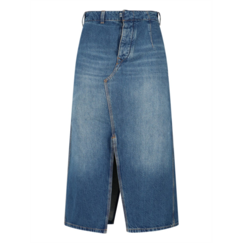 Victoria Beckham denim midi skirt blue