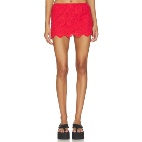 Free People eyes on you skort in high risk red