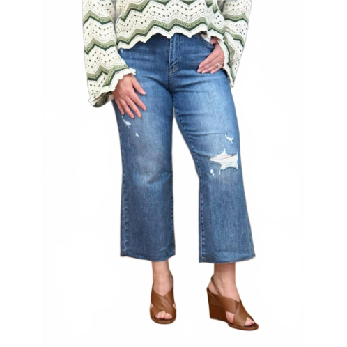 Judy Blue backyard barbecue cropped jeans in Blue