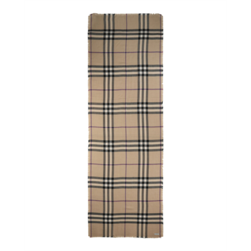 Burberry large check gauze scarf