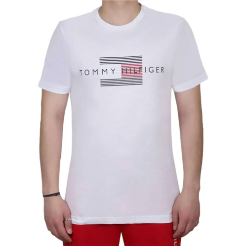 Tommy Hilfiger mens short sleeve crew neck shirt in white