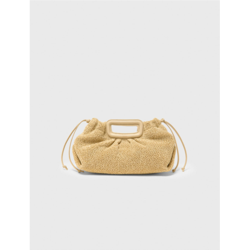 Maje mipli boucle effect clutch bag