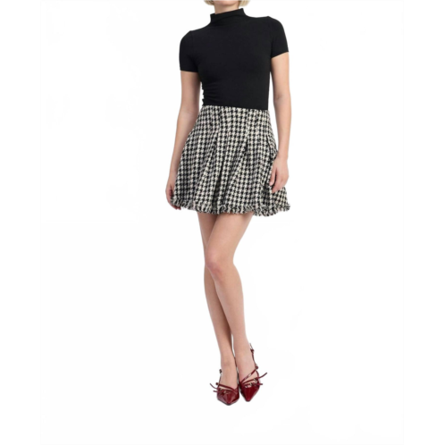 En Saison marley mini skirt in black/white