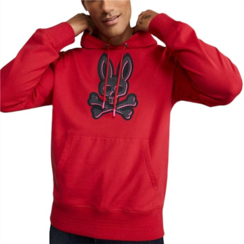 Psycho Bunny drake popover hoodie in intense red