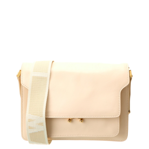 Marni trunk medium leather shoulder bag