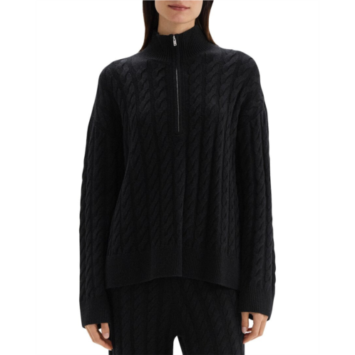 Theory cable half zip sweater