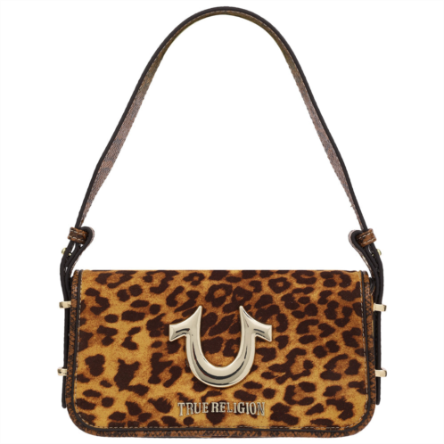 true religion snake & leopard horseshoe hardware flap shoulder bag multi